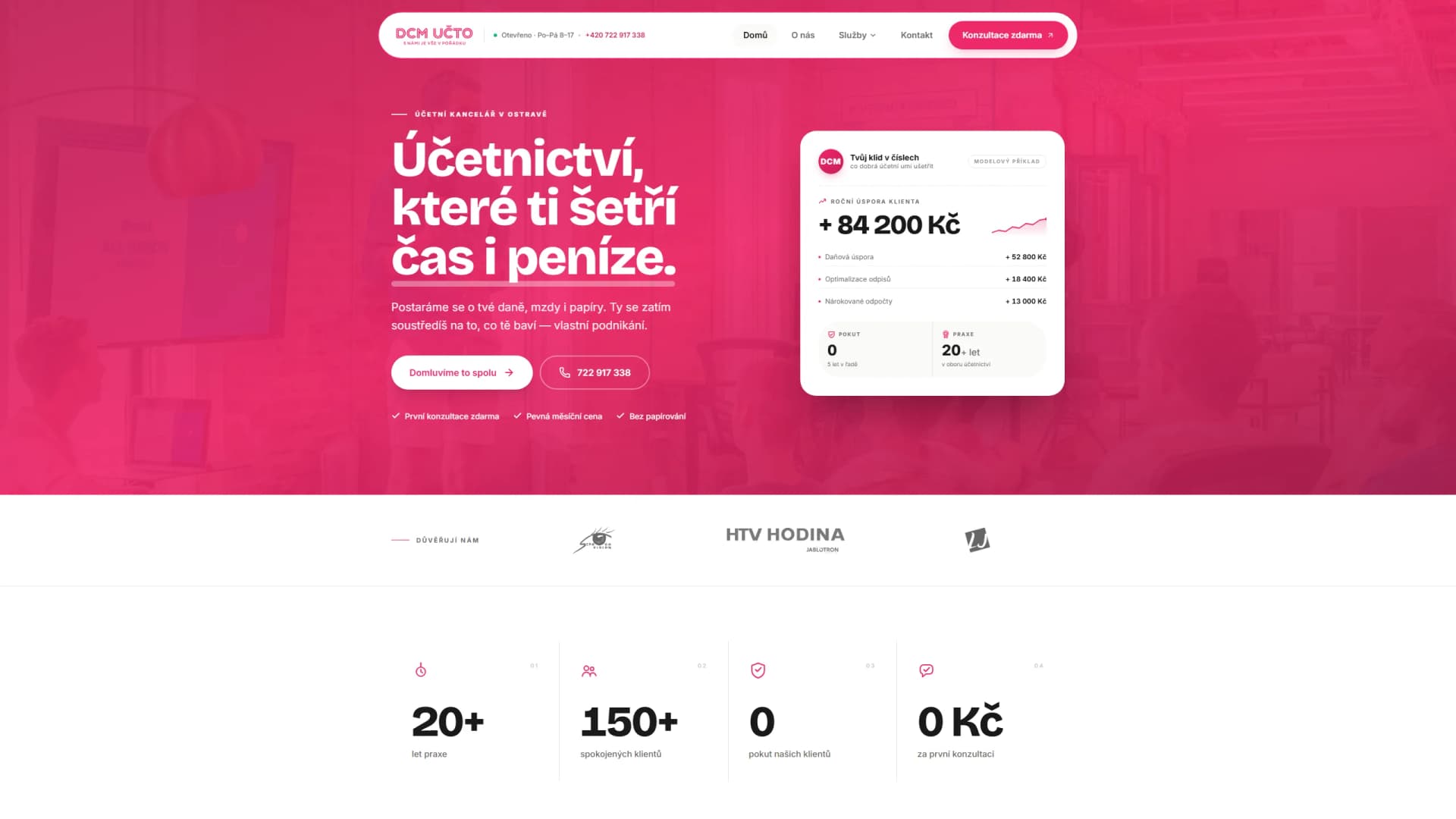 Web DCM účto